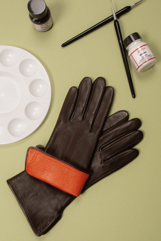 Gants Fanny Femme Cuir Doublés Soie