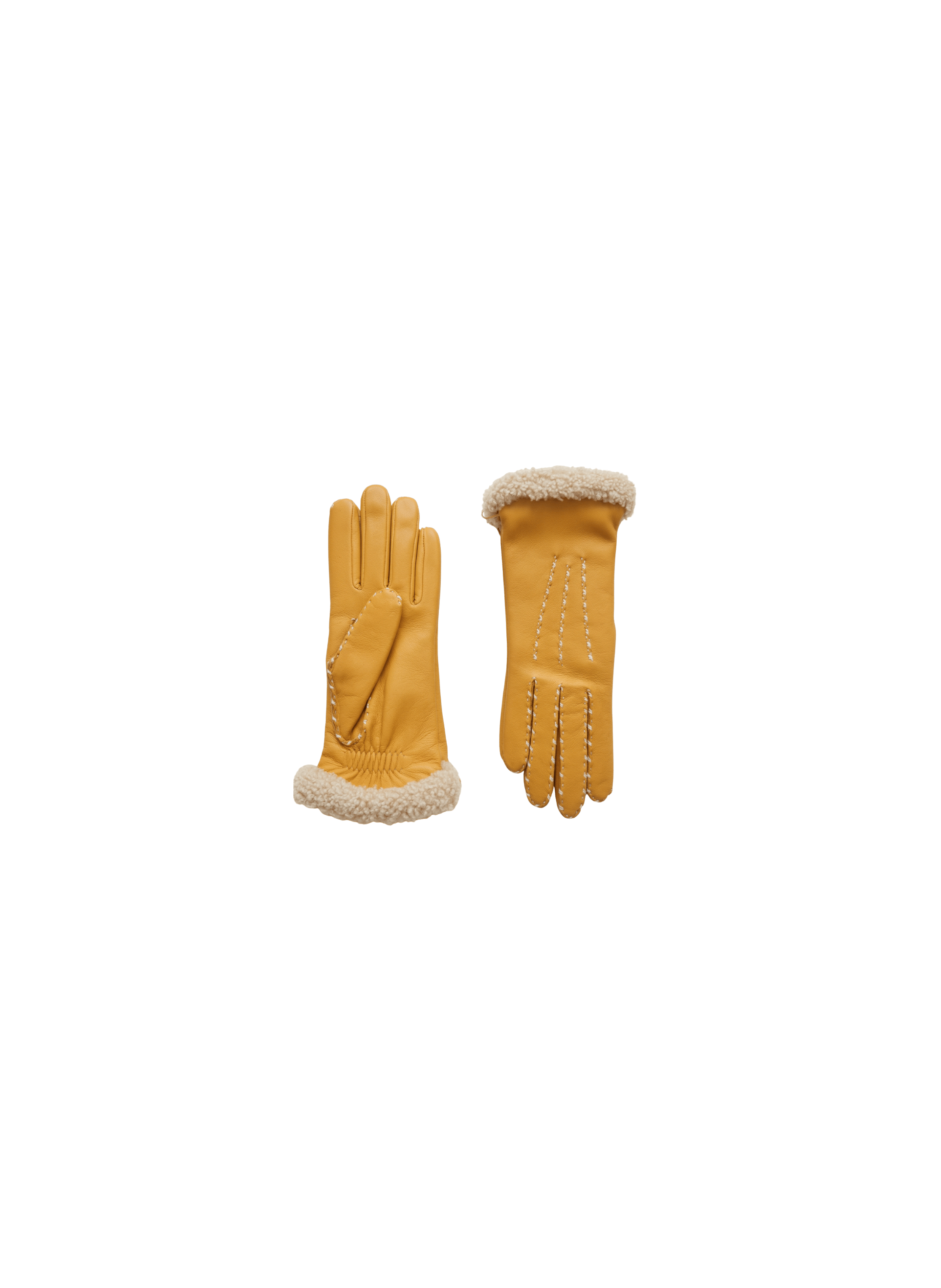 Gants Marie-Louise Femme Cuir Doublés Alpaga