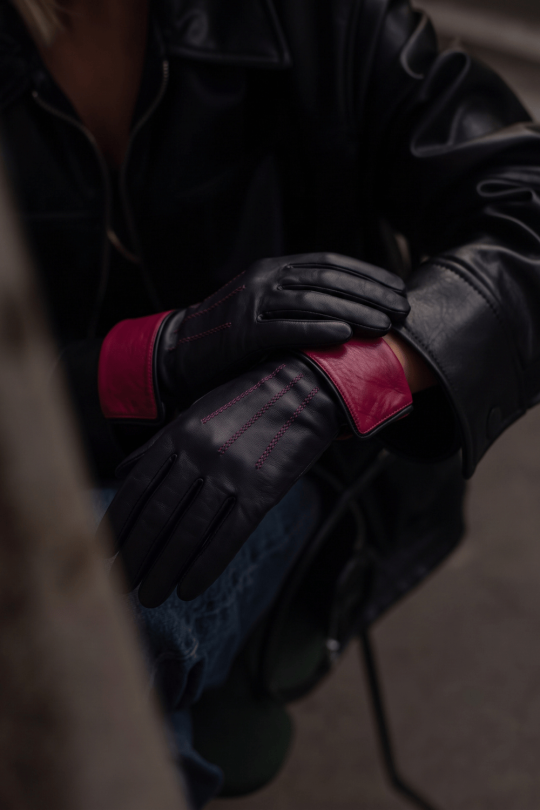 Gants Fanny Femme Cuir Doublés Soie