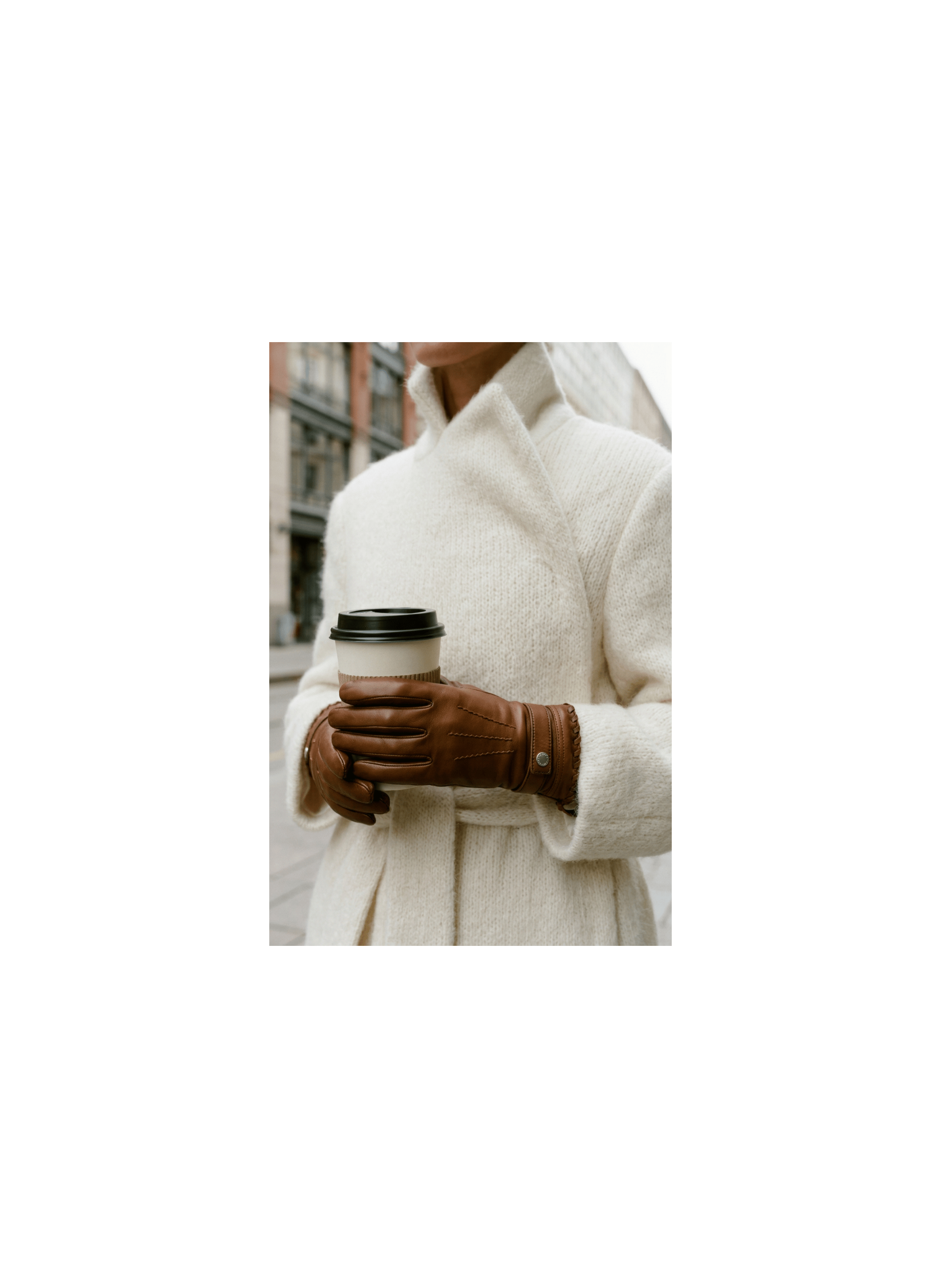 Dallas Women's Leather Gloves Lined with Alpaca