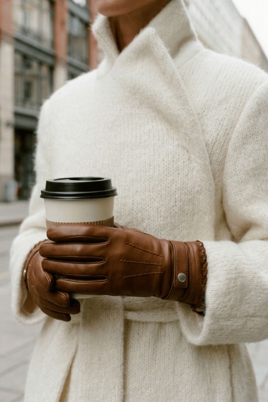 Gants Dallas Femme Cuir Doublés Alpaga