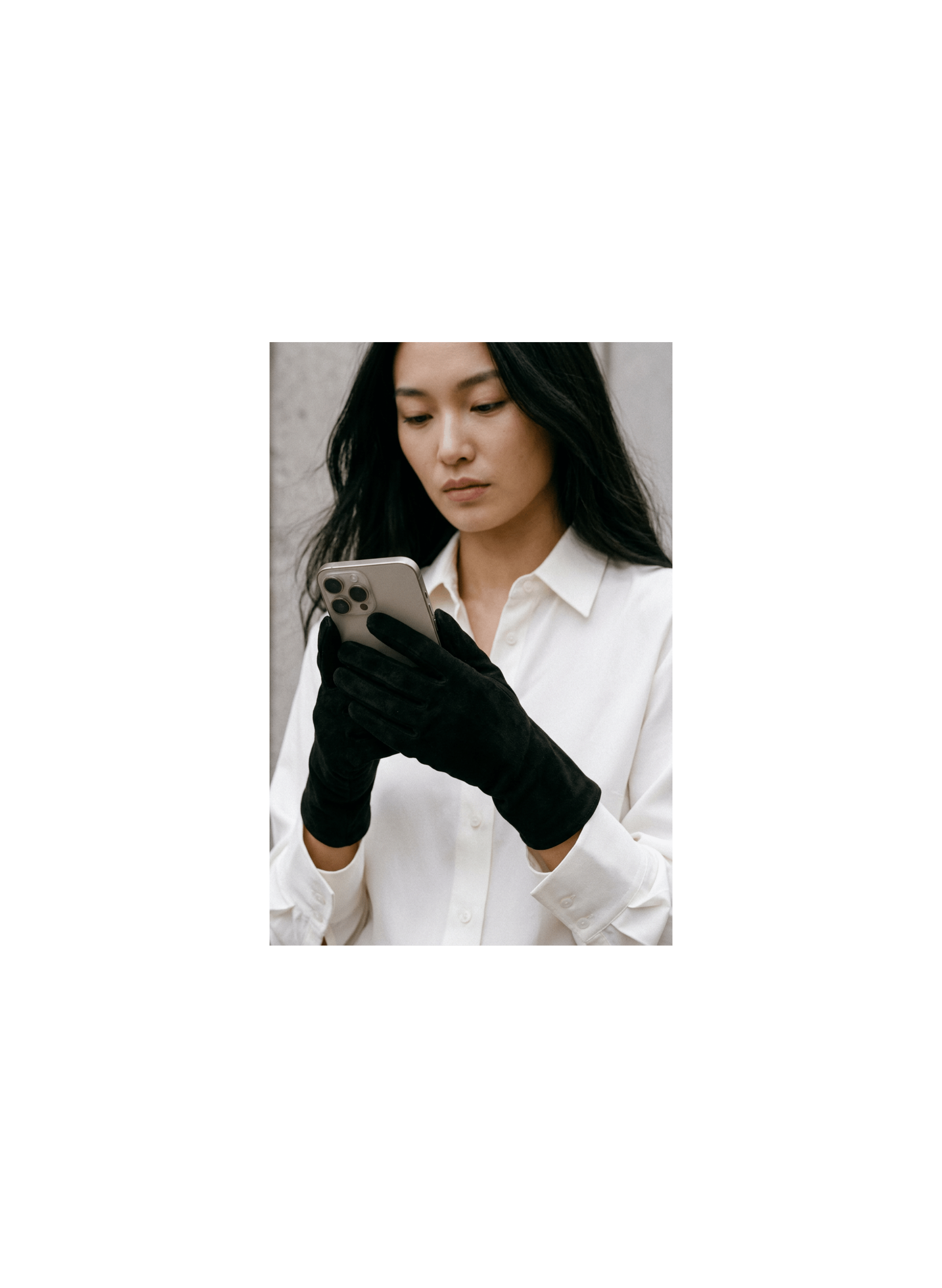 Gants Christina Sued Femme Cuir Doublés Soie