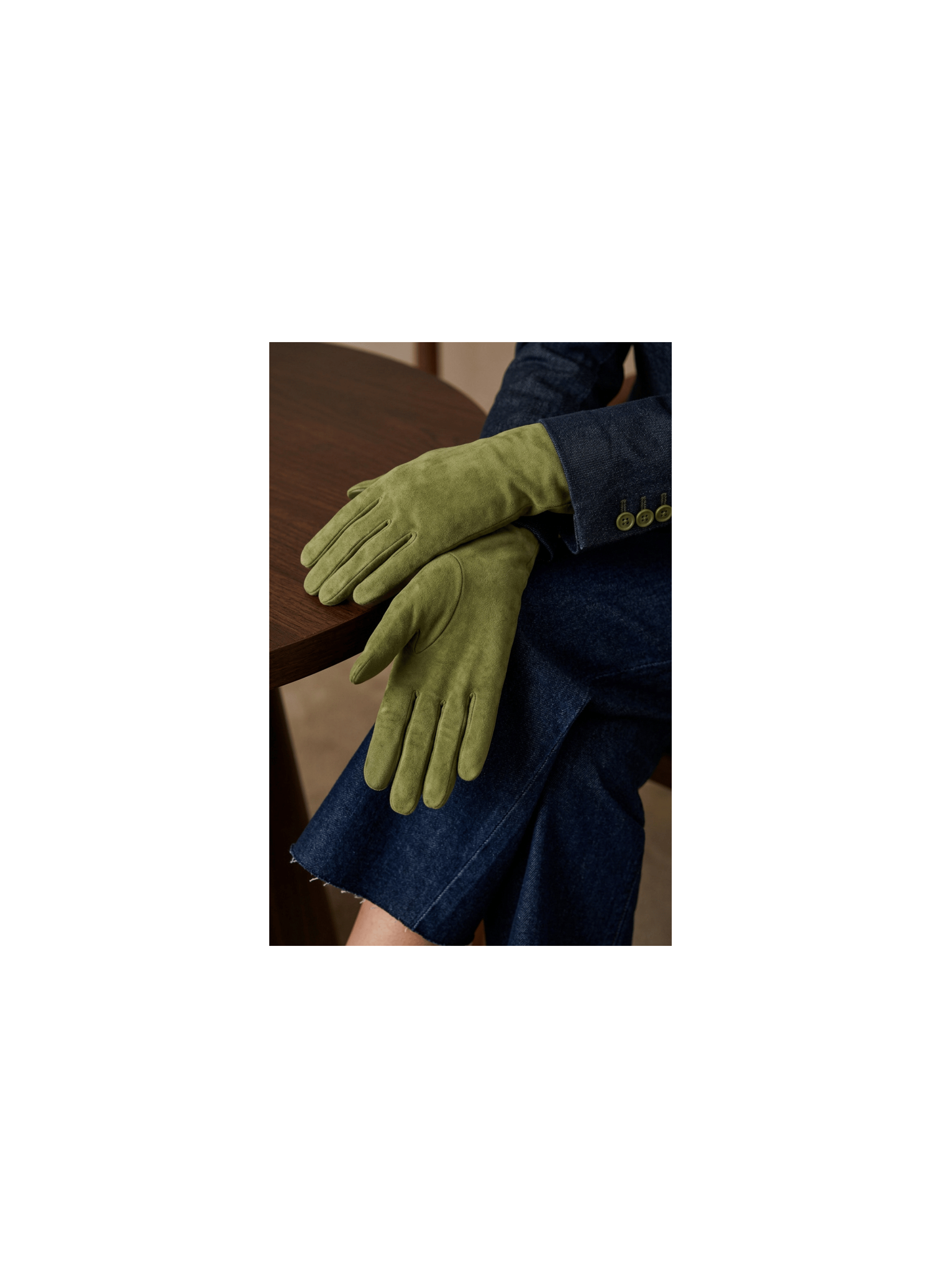 Gants Christina Sued Femme Cuir Doublés Soie