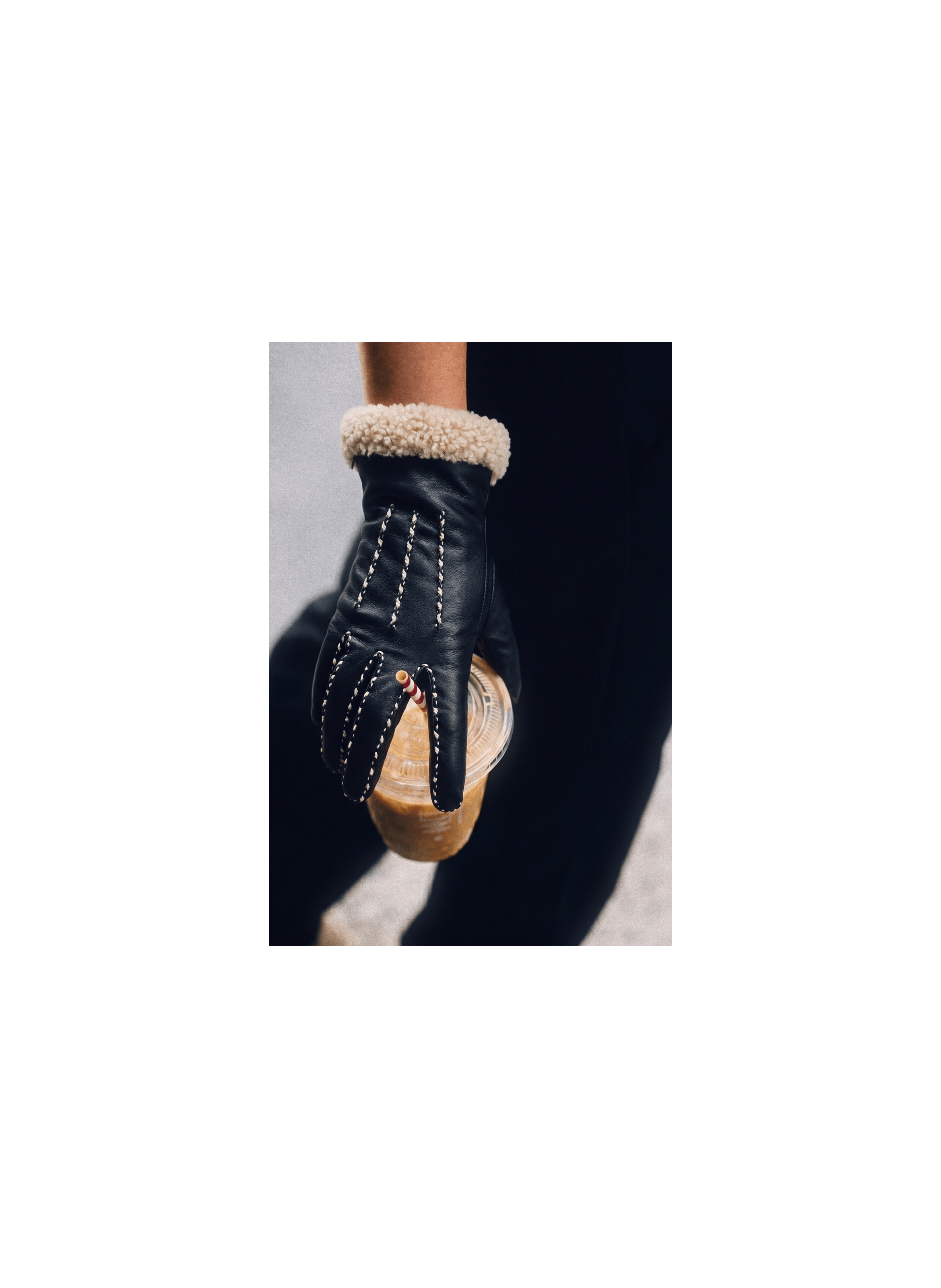 Gants Marie-Louise Femme Cuir Doublés Alpaga