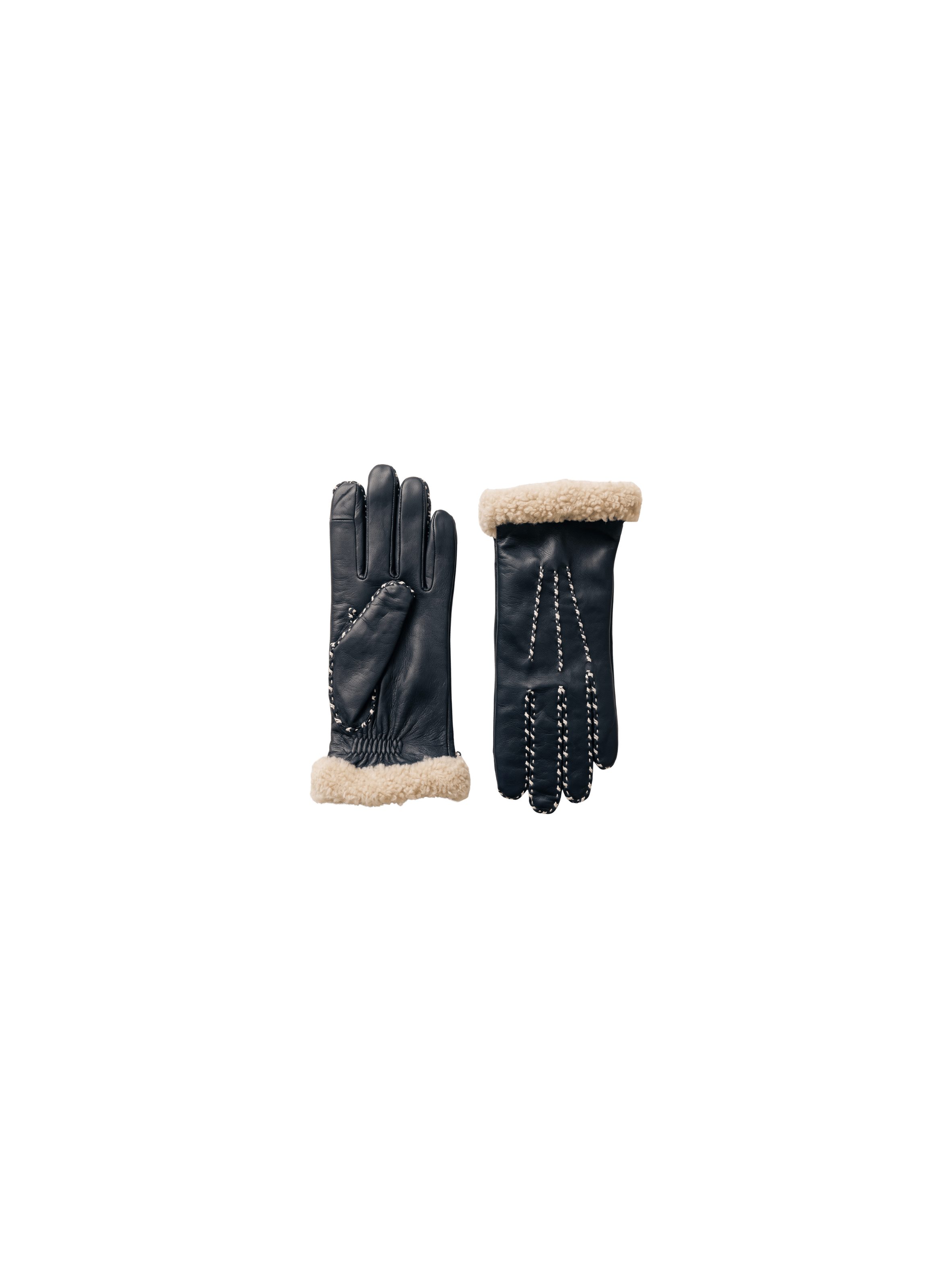 Gants Marie-Louise Femme Cuir Doublés Alpaga
