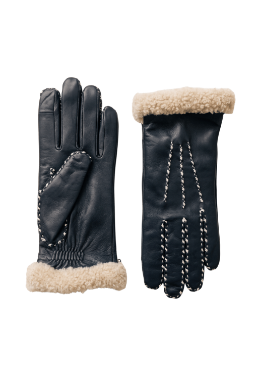 Gants Marie-Louise Femme Cuir Doublés Alpaga