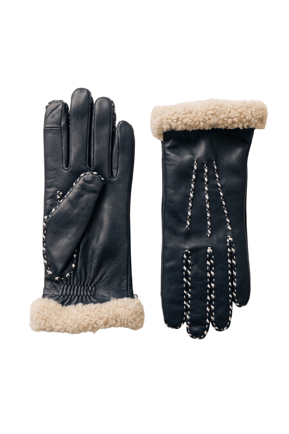 Gants Marie-Louise Femme Cuir Doublés Alpaga
