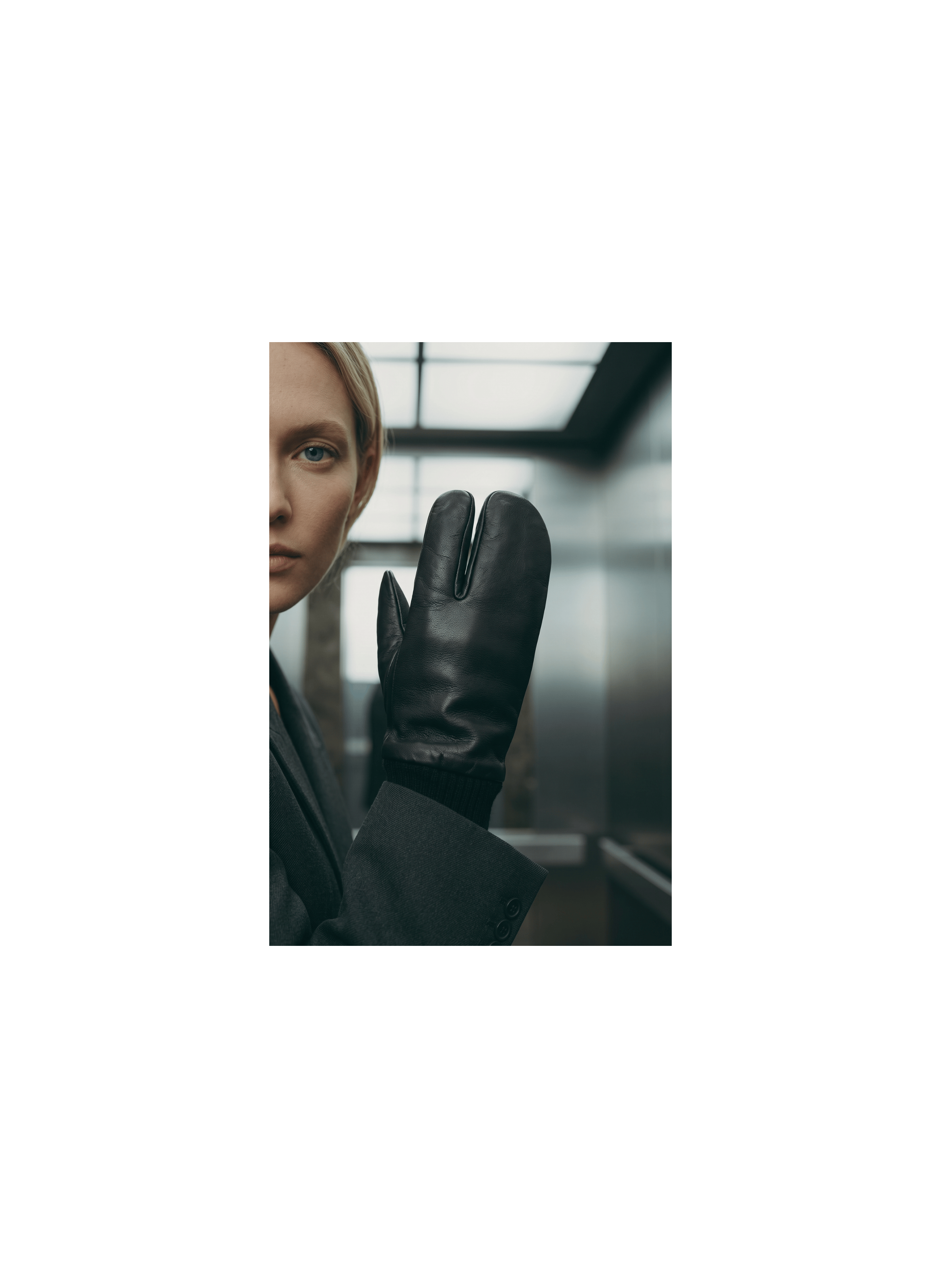 Gants Sakura Femme Cuir Doublés Lapin