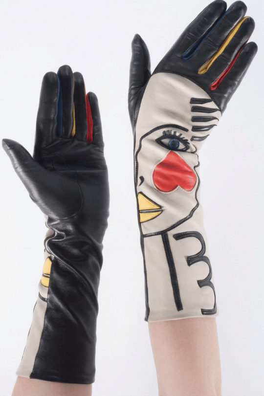 L'Autre Moi Women's Leather Gloves Lined with Silk