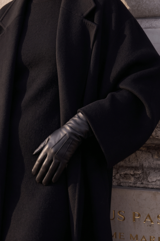 New Betty Women's Leather Gloves Lined with Rabbit Fur