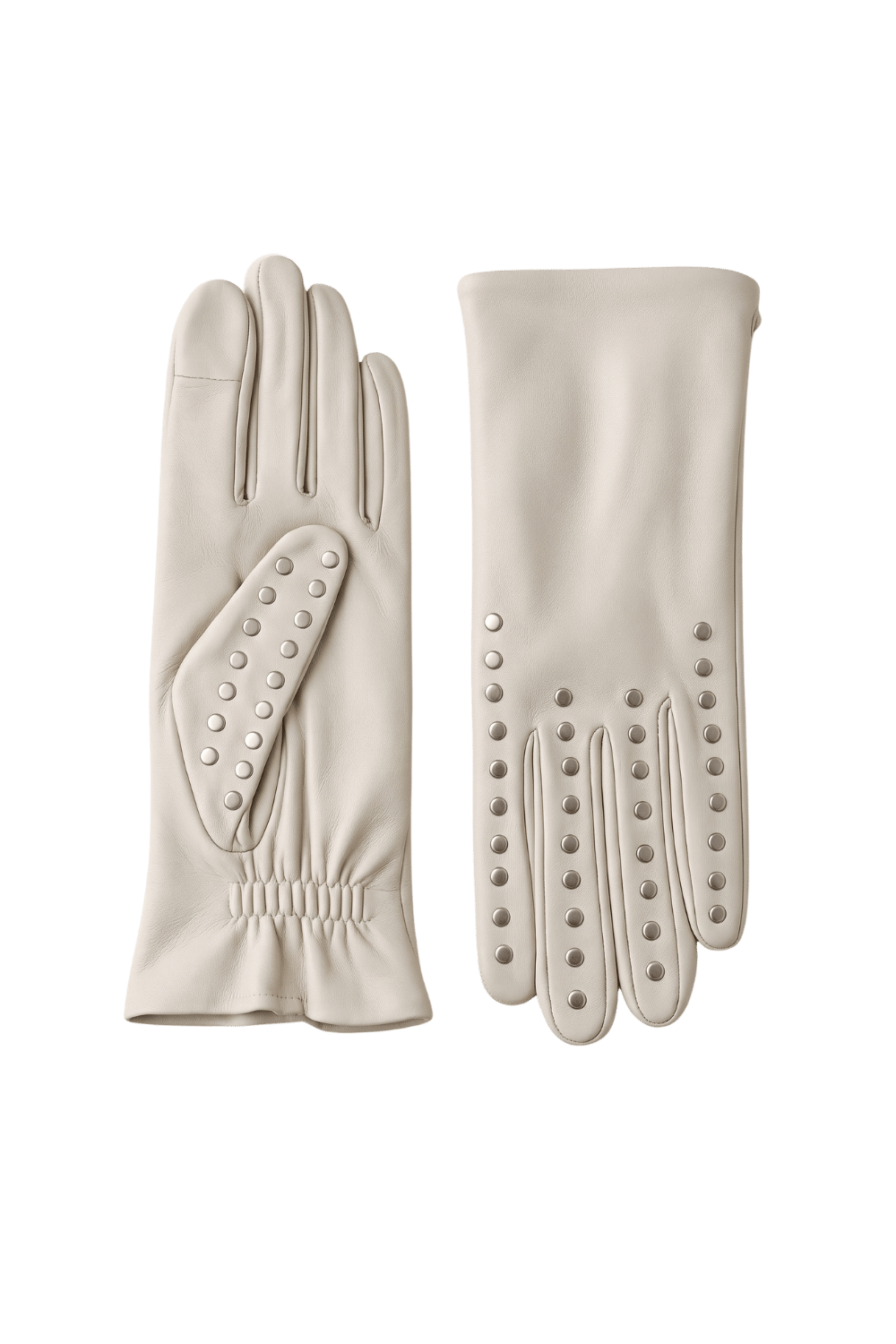 Gants Studs Femme Cuir Doublés Soie