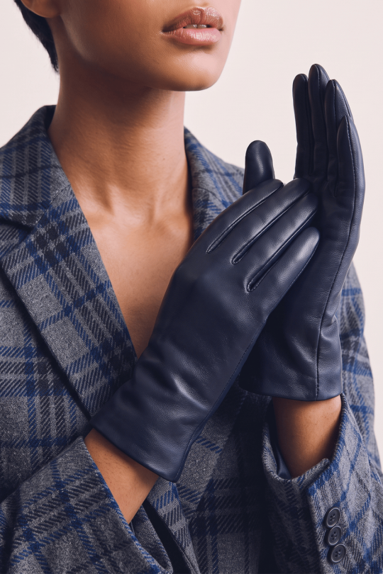 Gants Inès Femme en Cuir Doublés Soie