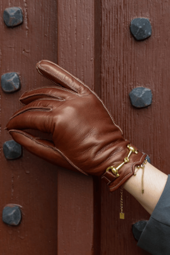 Gants Greco Femme Cuir Doublés Cachemire
