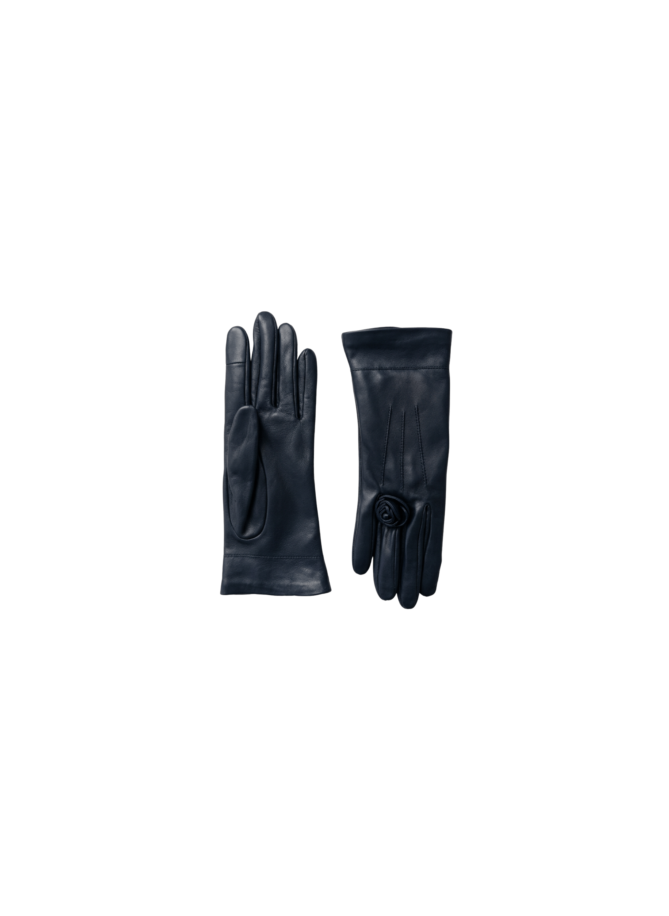 Gants Cameabague Femme cuir détail floral doublés soie