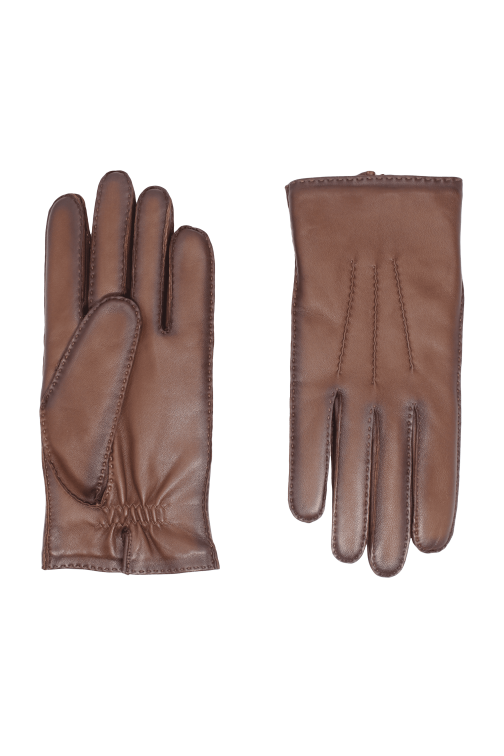 Arthur Men's Leather Gloves Lined with Cashmere