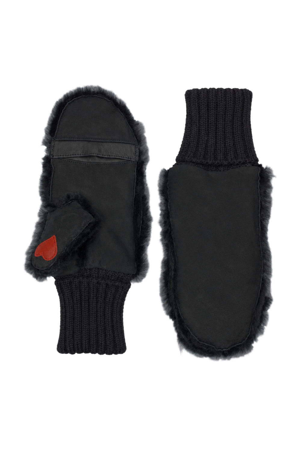 Erika Mittens Women's Leather Double-Faced