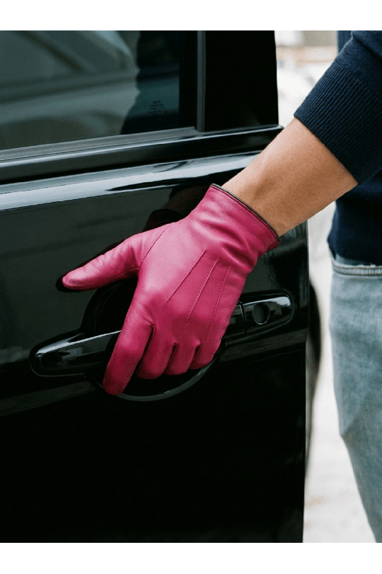 Rick Men's Leather Gloves Lined with Cashmere | Agnelle Gloves