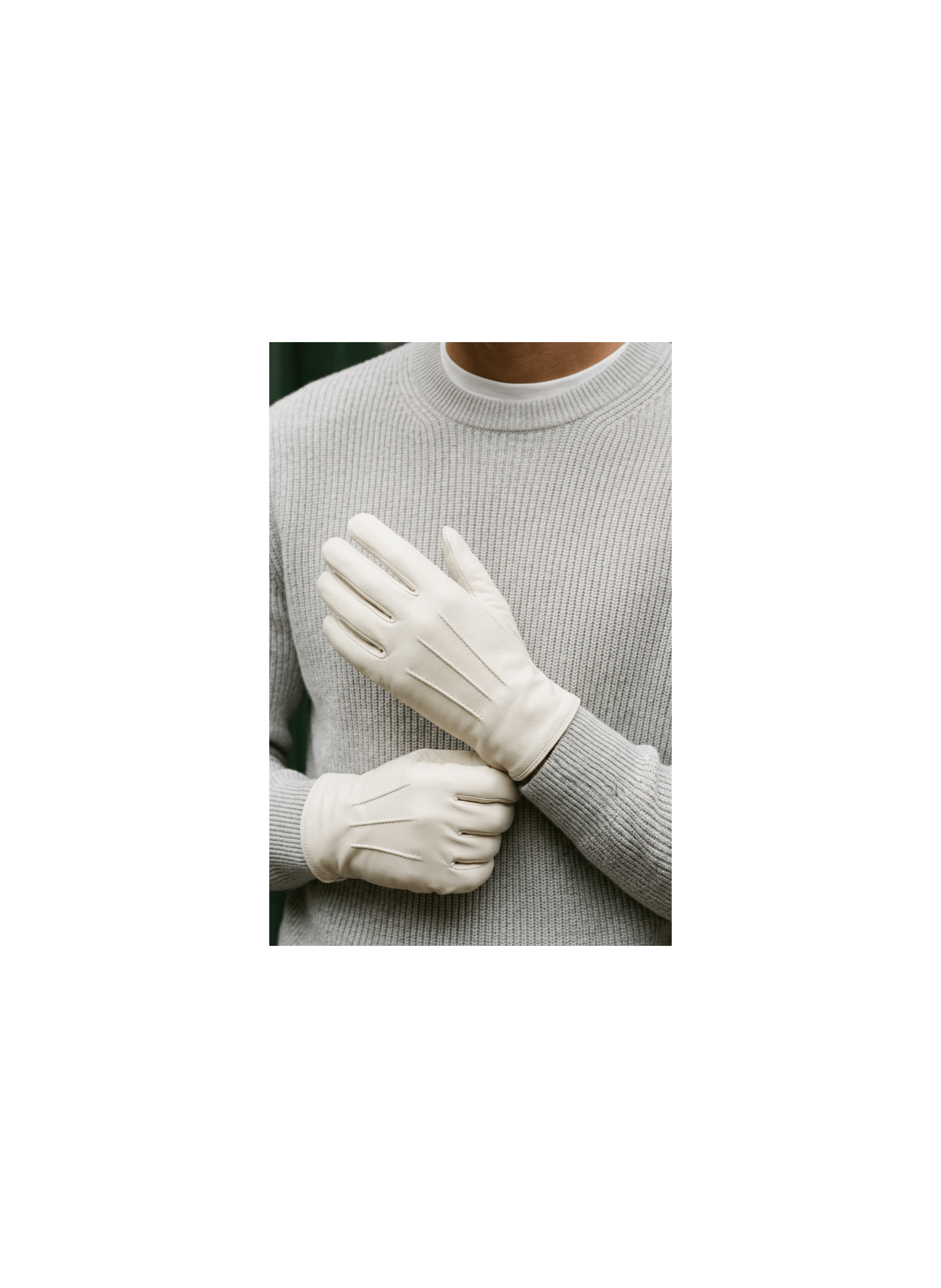 Rick Men's Leather Gloves Lined with Cashmere | Agnelle Gloves