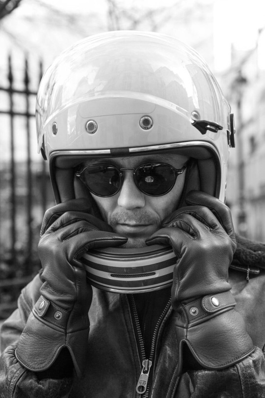 Hooper Men's Motorcycle Gloves in Leather Lined with Rabbit and Fleece | Agnelle Gloves