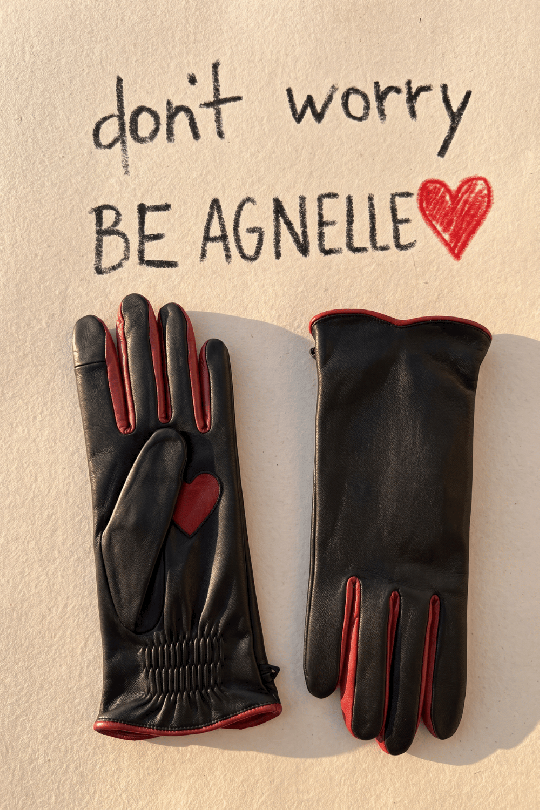 Gants Cœur Femme Cuir d’Agneau Doublés Soie | Agnelle