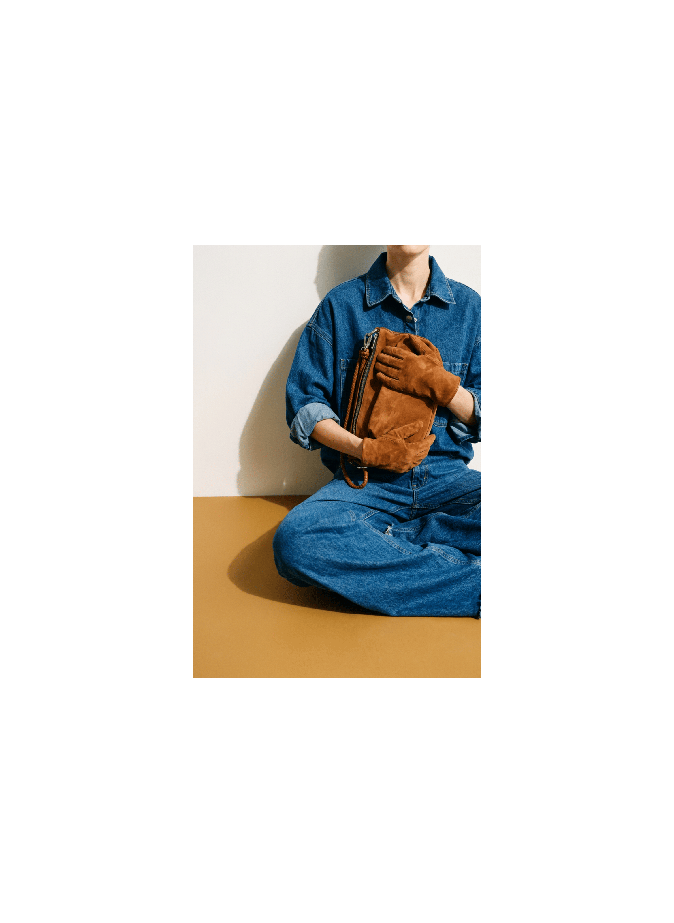 Gant dame cuir chevre multico tressage&piping cuir agneau dbl soie