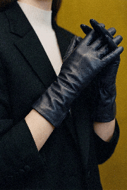 Gants Longs Edna Femme Cuir Doublés Cachemire | Agnelle