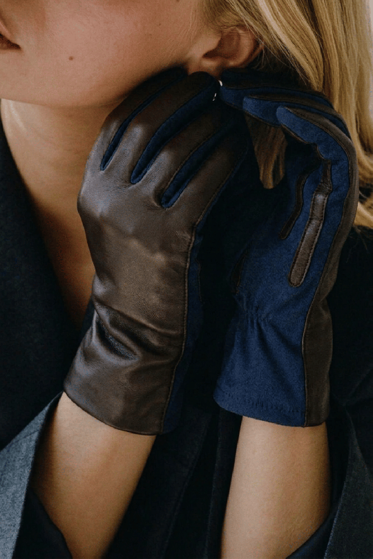 Gants Tonette Femme Cachemire et Cuir d’Agneau | Agnelle