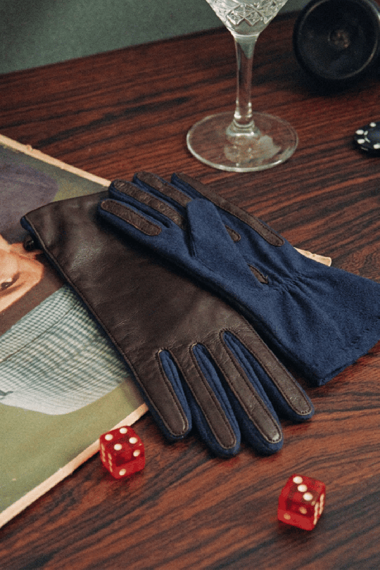 Gants Tonette Femme Cachemire et Cuir d’Agneau | Agnelle