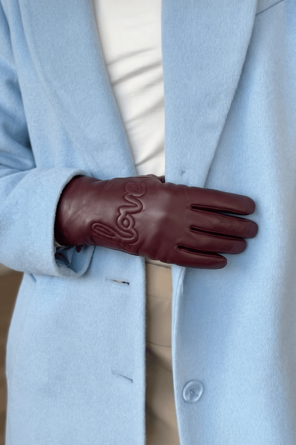 Gants Love Paris Cuir d’Agneau Doublés Alpaga | Agnelle