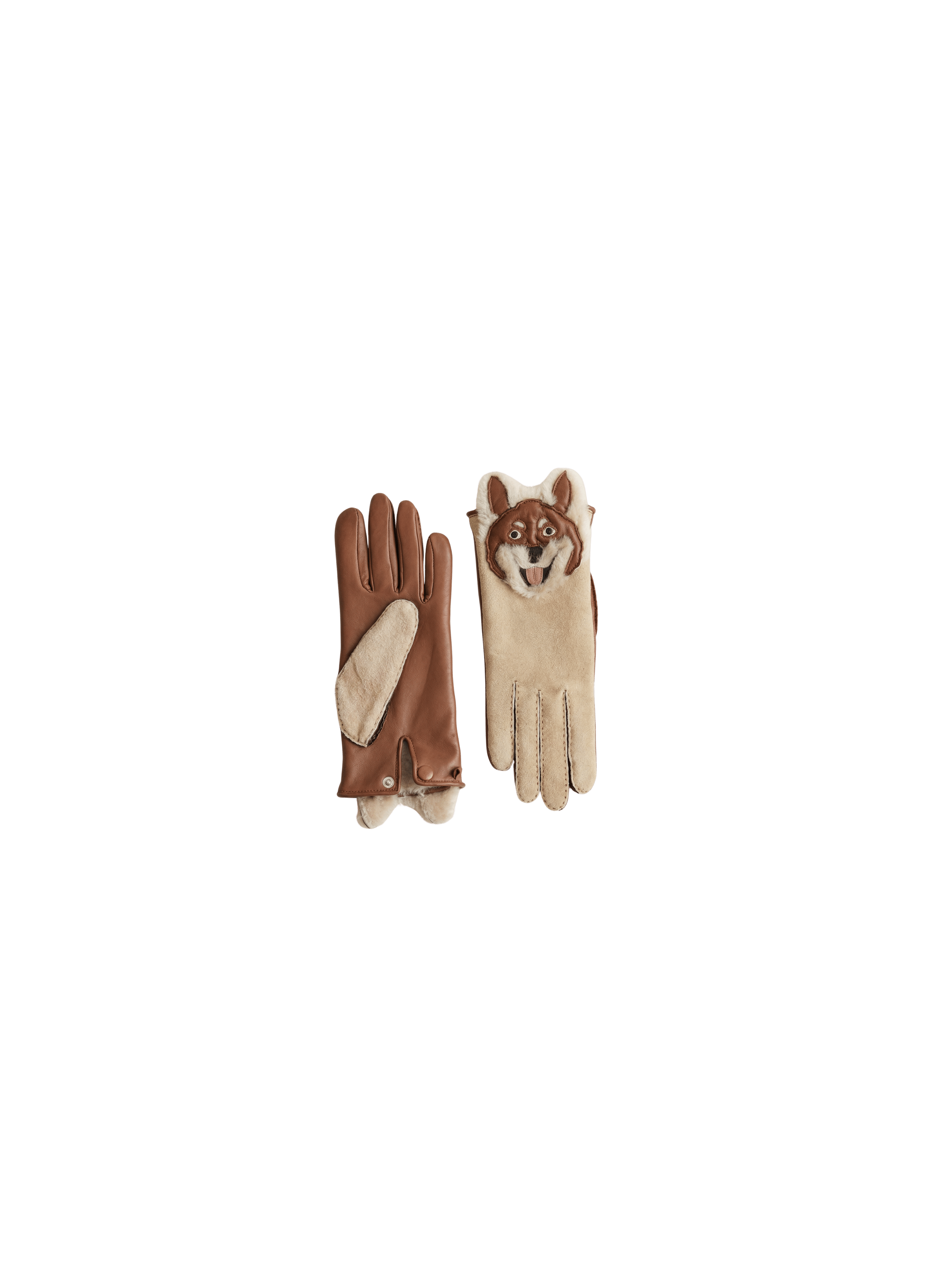 Gants Shibano Femme Cuir d’Agneau Double Face Doublés Soie