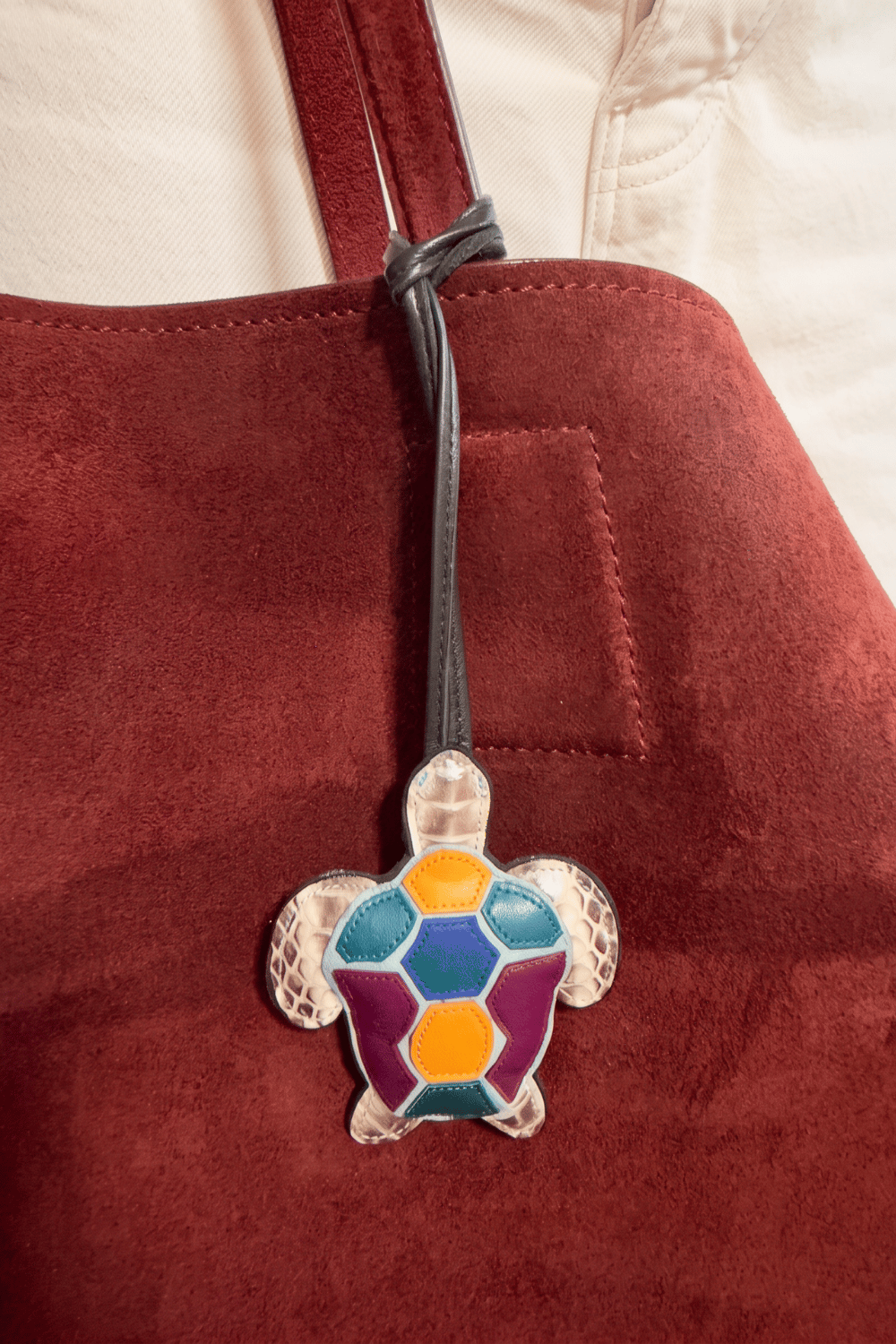 Porte-clés Linkey Tortue Cuir d’Agneau | Agnelle
