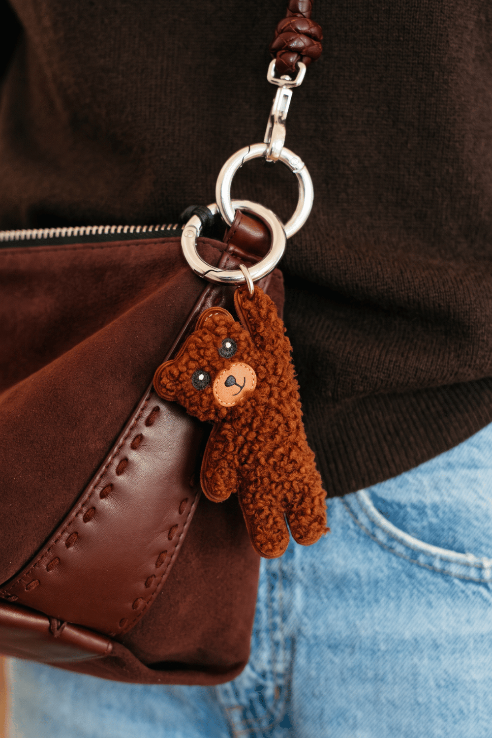 Porte-clés Linkey Nounours Cuir d’Agneau | Agnelle